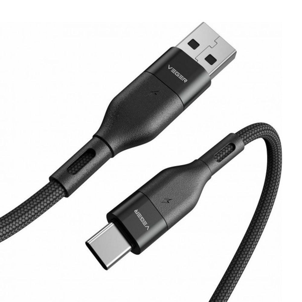 VEGER kabel USB to Type C 5A 2,0 AC03 1,5m black
