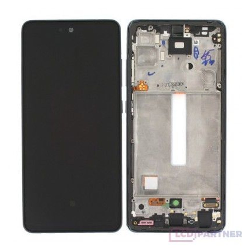 Samsung A52s 5g A528 LCD + dotyková deska + přední kryt black oledotisk prstu funguje
