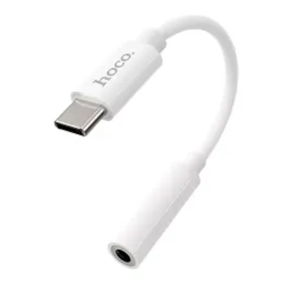 HOCO adaptér / převodník HF / audio Typ C - Jack 3,5mm LS30 bílý