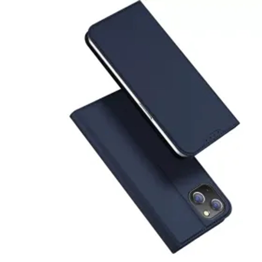 DUX DUCIS Skin Pro - Pouzdro z hladké kůže pro Apple iPhone 15 Plus modré