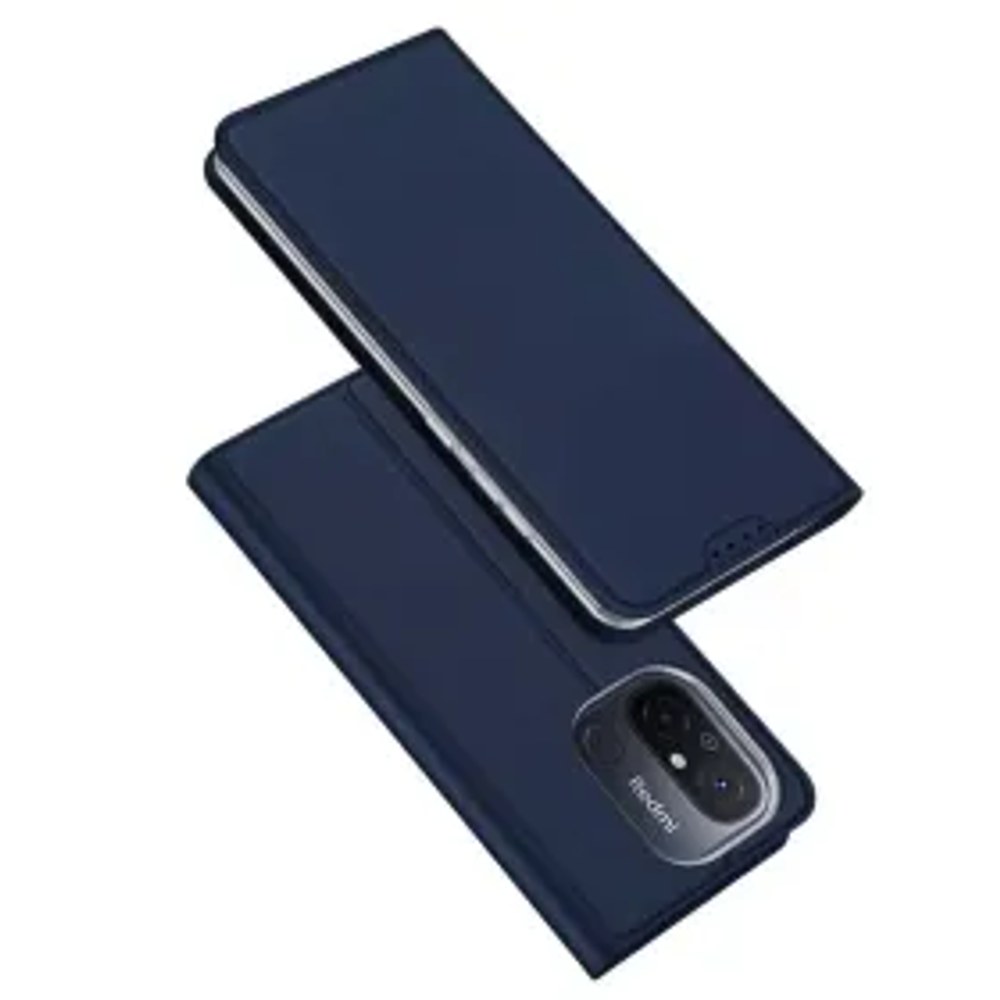 DUX DUCIS Skin Pro - Pouzdro z hladké kůže pro Redmi 12C modré