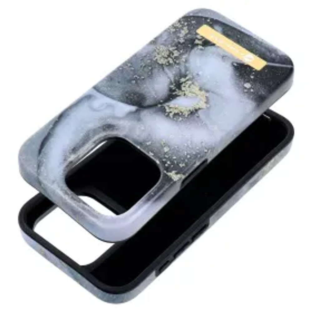 Pouzdro F-PROTECT Mirage kompatibilní s MagSafe pro IPHONE 15 PLUS mramorová mlha