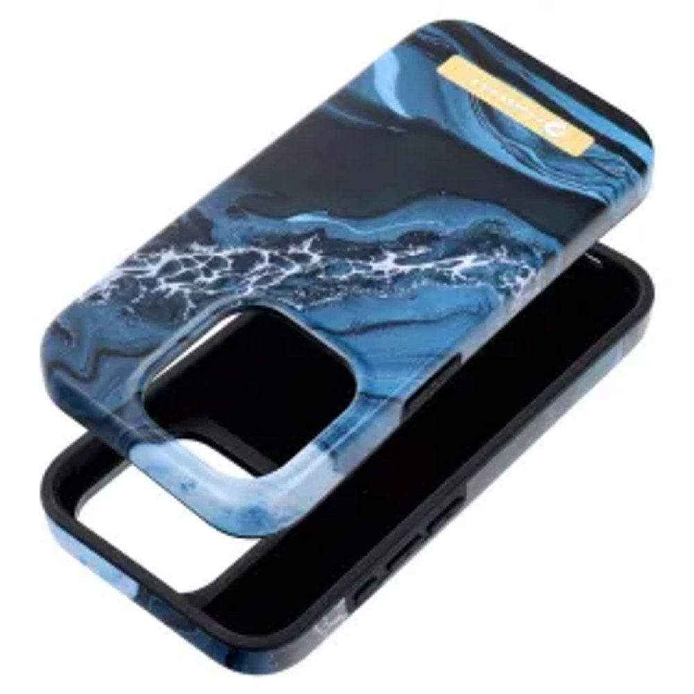 Pouzdro F-PROTECT Mirage kompatibilní s MagSafe pro IPHONE 15 PLUS oceánský mramor