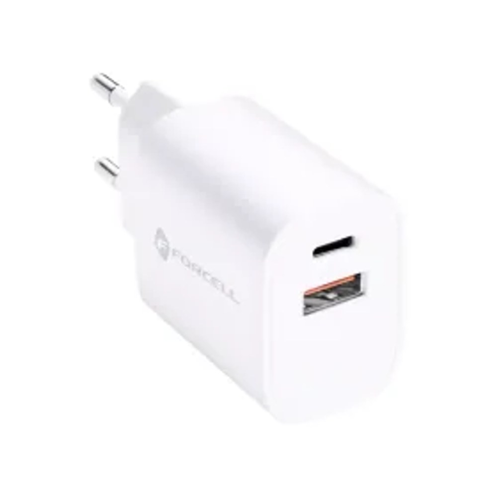 F-ENERGY TFK-TC-35WPD cestovní nabíječka Typ C + USB A PD QC4.0 3A 35W bílá
