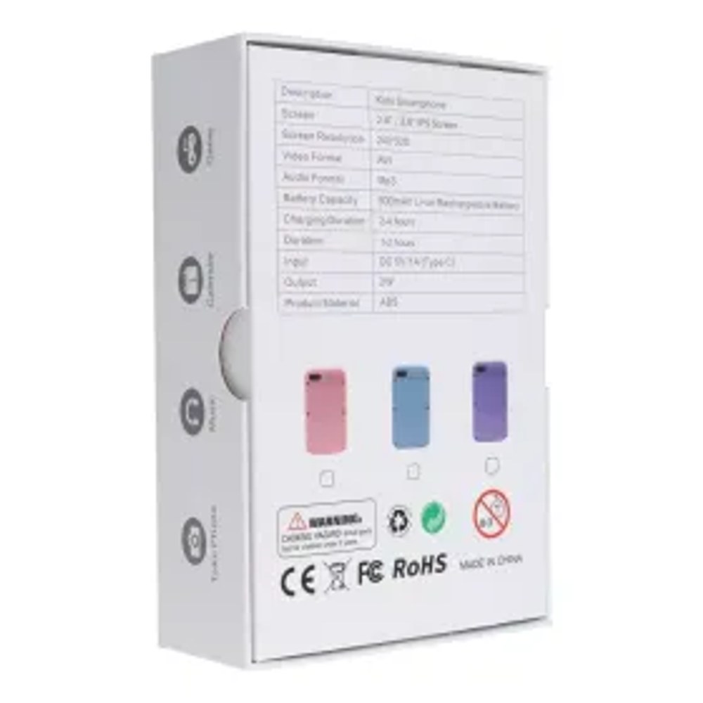 Herní telefon pro děti s IPS displejem 2,4" s tlačítky KDC-0027A růžové