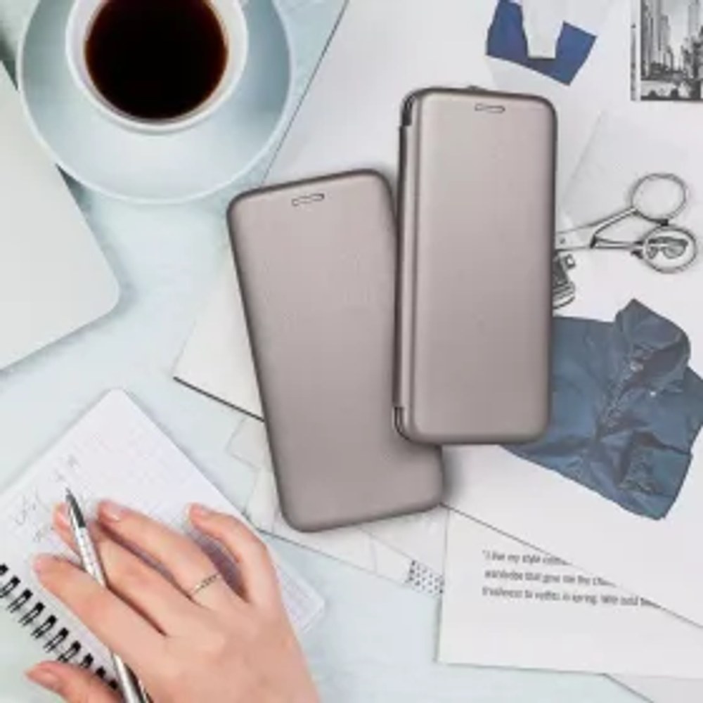 Knižkové pouzdro ELEGANCE pro SAMSUNG S25 PLUS šedé