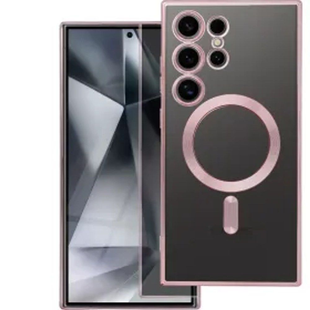 Pouzdro ELECTRO MAG COVER kompatibilní s MagSafe pro SAMSUNG S25 Plus růžové zlatý