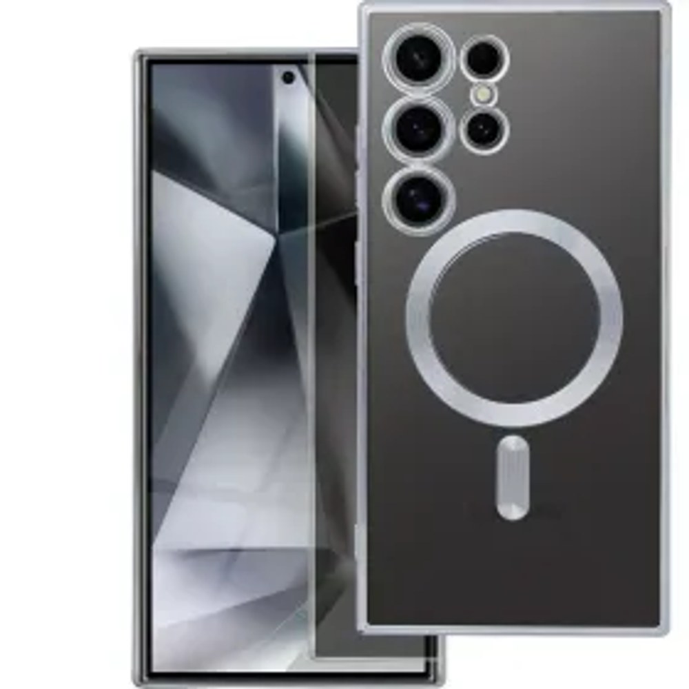 Pouzdro ELECTRO MAG COVER kompatibilní s MagSafe pro SAMSUNG S25 silver