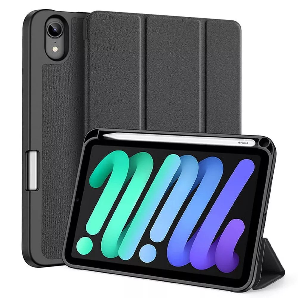 DUX DUCIS pouzdro DOMO skládací s úložným prostorem na tužky pro iPad mini 7/6 black