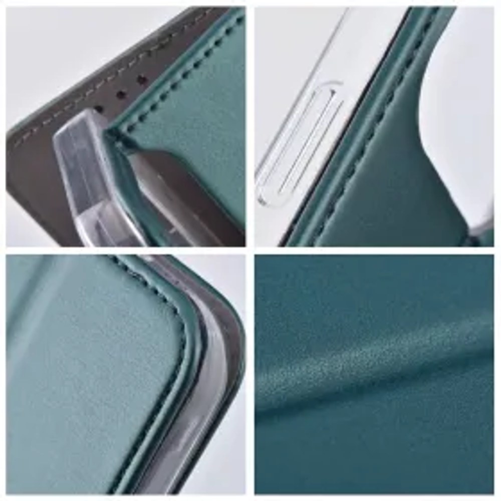 Chytré pouzdro na knihu Magneto pro XIAOMI REDMI NOTE 13 PRO PLUS 5G tmavě zelené