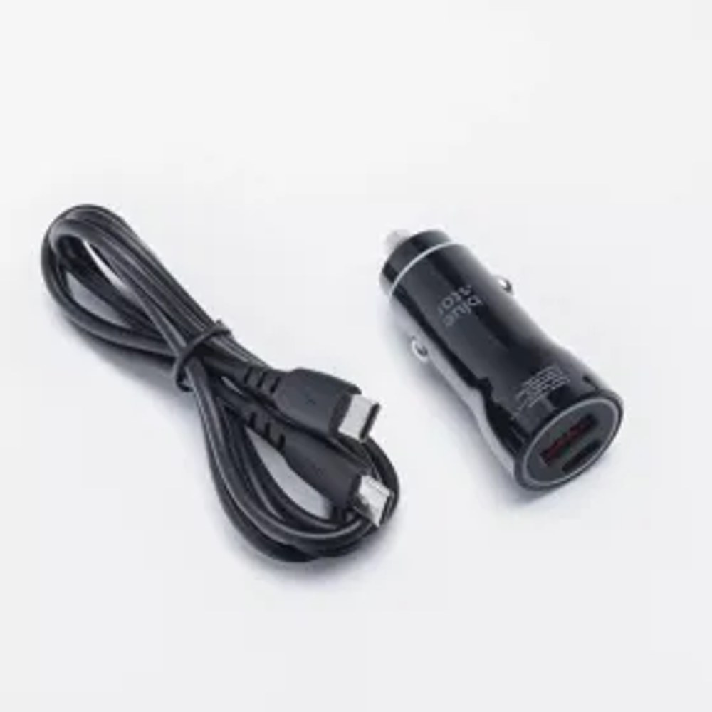 Nabíječka do auta Blue Star 25W (PD, QC 3.0, AFC) s USB typ C i kabelem CC 60W zásuvkou