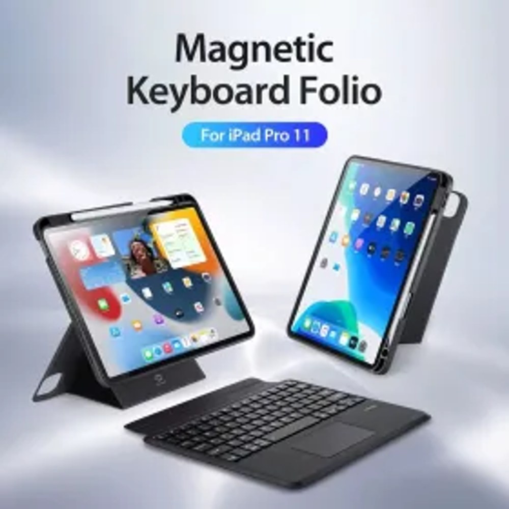 DUX DUCIS DK - Ochranné pouzdro s bezdrátovou klávesnicí pro iPad 4/5/iPad Pro 11 (2018/2020/2021/2022) černé