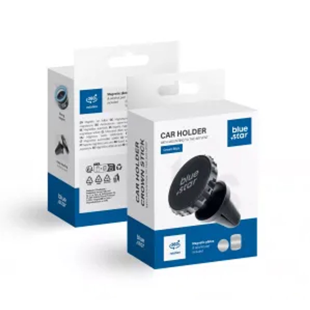 Magnetický držák do auta BLUE STAR pro ventilaci kompatibilní s MagSafe CROWN MAGNETIC black