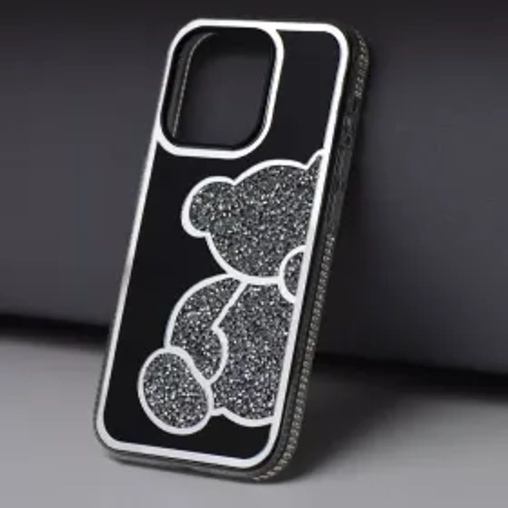 MEDVÍDEK Pouzdro na IPHONE 15 stříbrné