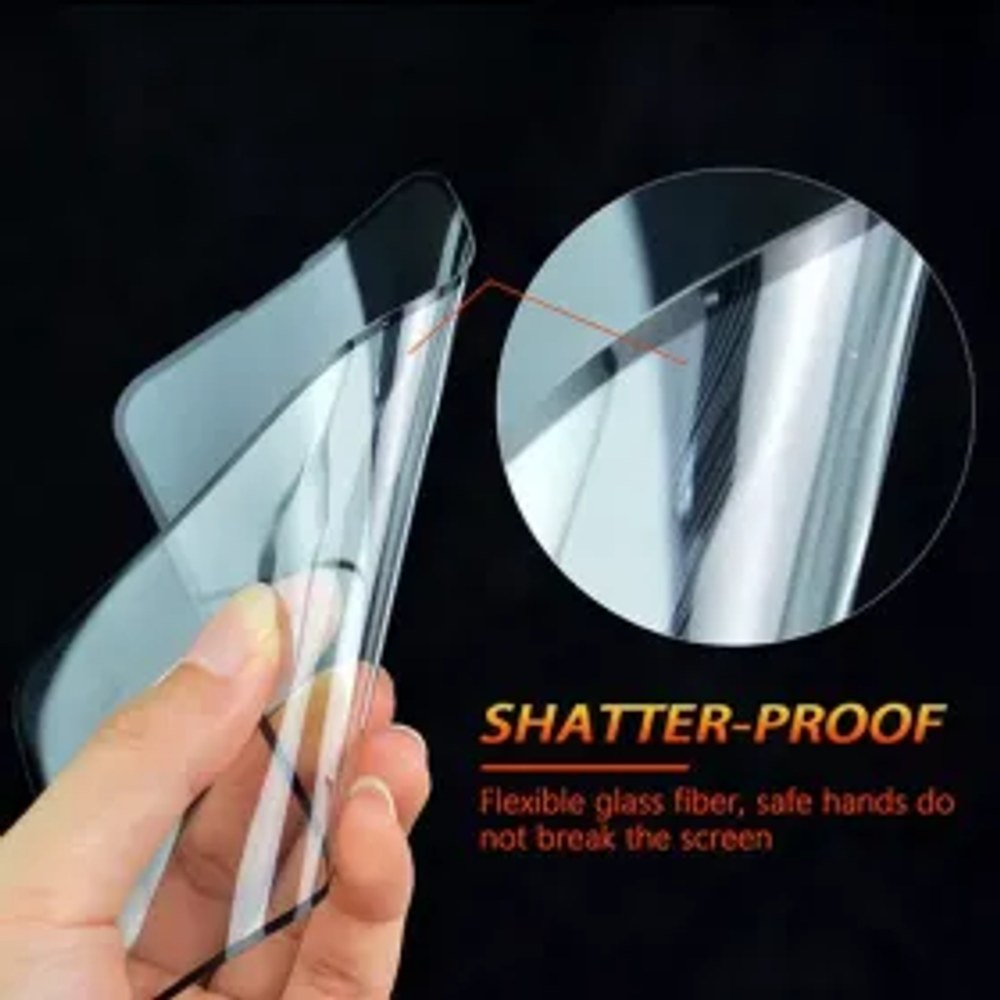 Nejvhodnější flexibilní hybridní sklo 5D pro Samsung Galaxy S24FE černé