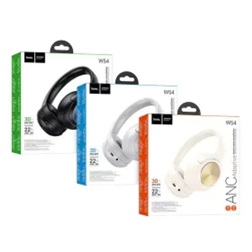 Bezdrátová sluchátka HOCO bluetooth ANC W54 mléčně bílá
