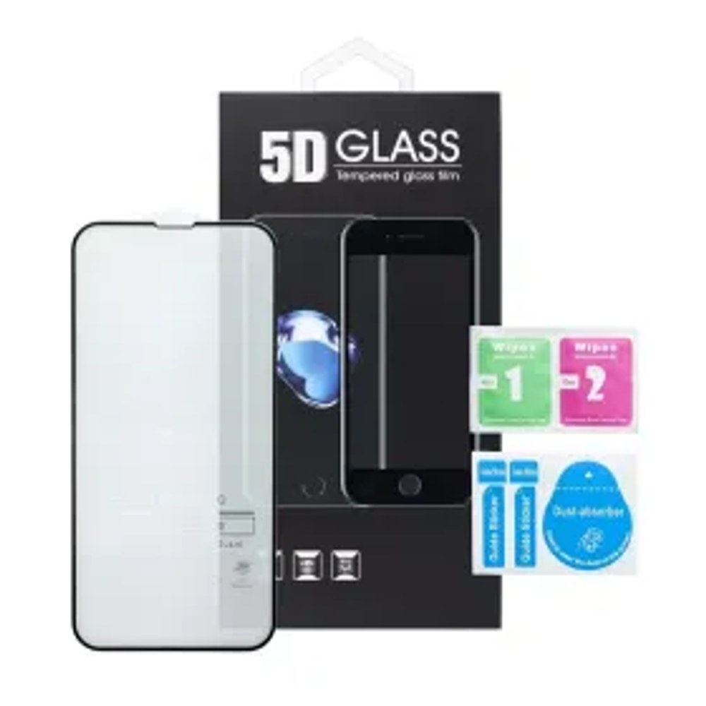 Tvrzené sklo 5D Full Glue – pro Samsung Galaxy S25 černé