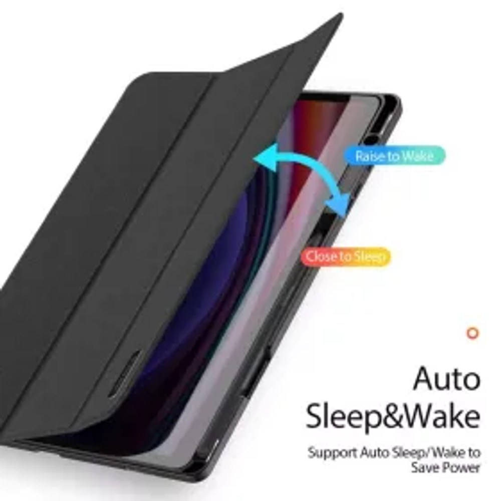 DUX DUCIS pouzdro DOMO skládací s úložným prostorem na tužku pro SAMSUNG Tab S10 Plus/S9 Plus/S9FE Plus černé