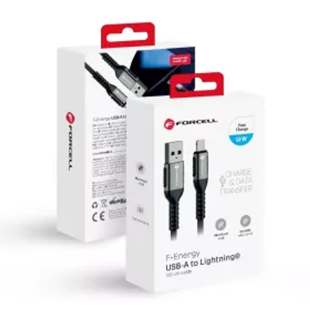 F-ENERGY C257 kabel USB A do Lightning 2,4A 12W Kabel 1,2 m black
