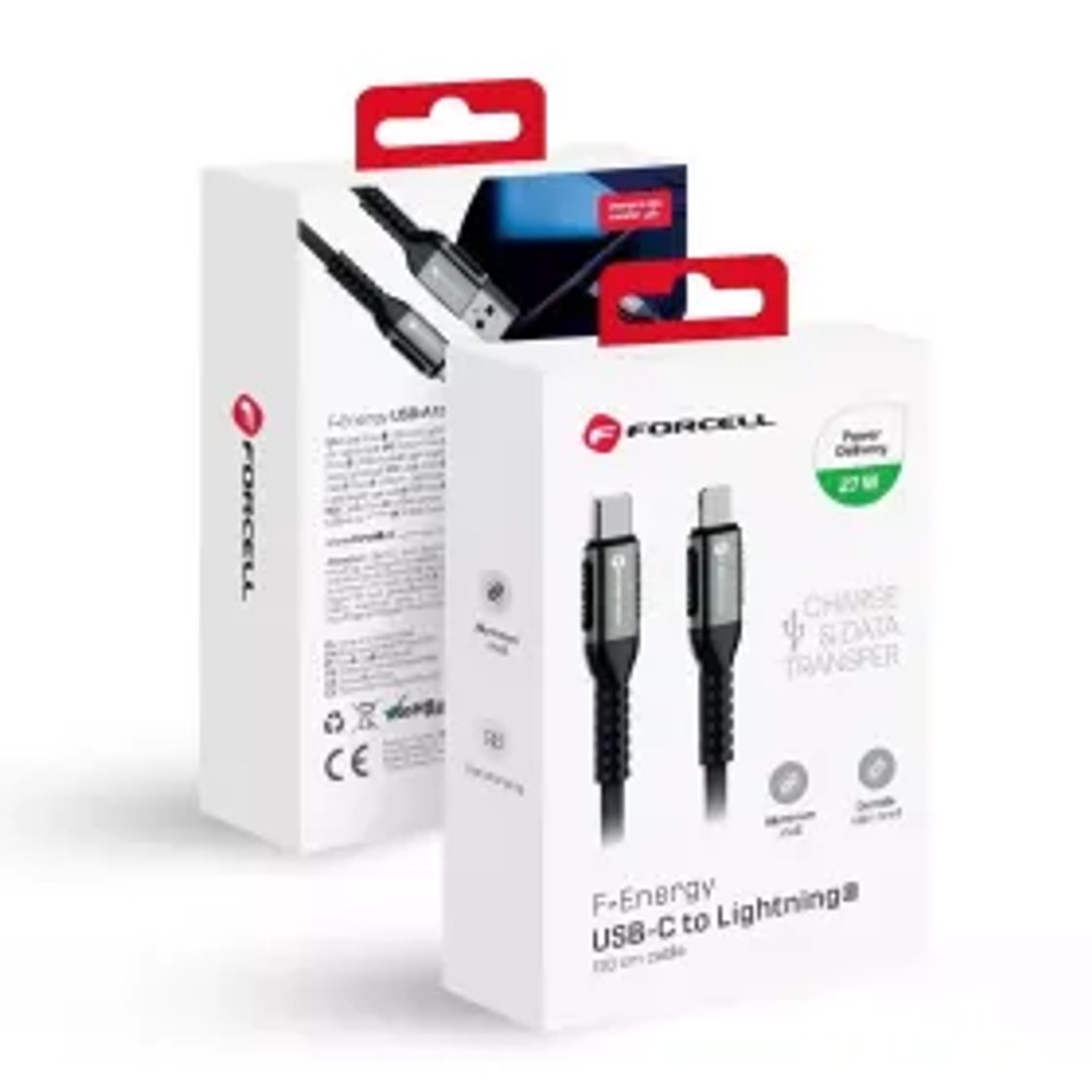 F-ENERGY C259 kabel Typ C k Lightning PD 3A 27W Kabel 1,2 m black