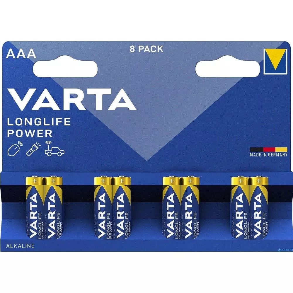 VARTA alkalická baterie R3 (AAA) Longlife Power 8 ks