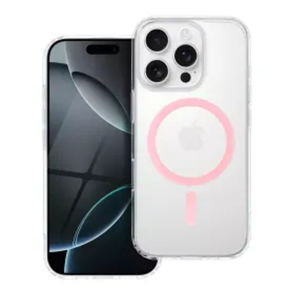 Drop Glue Colorful Ring Mag Cover kompatibilní s MagSafe pro IPHONE 13 růžový