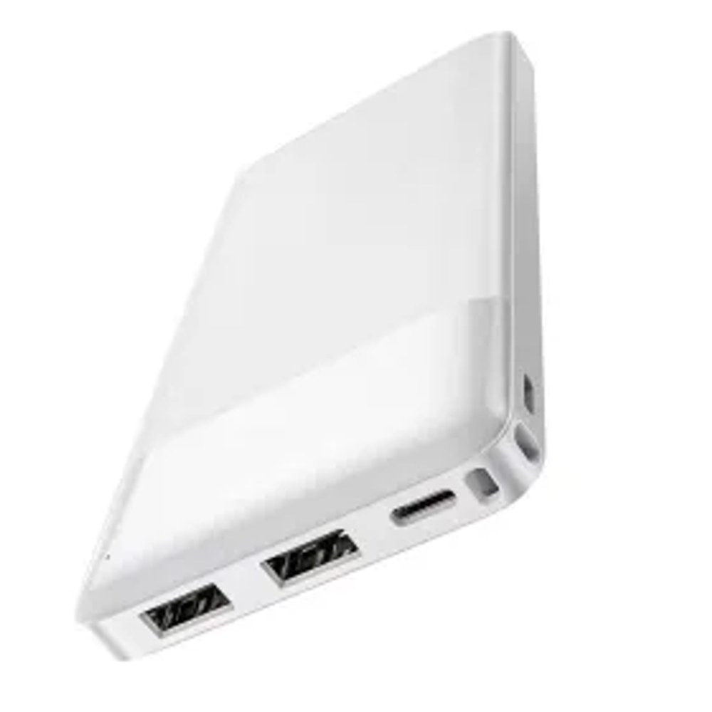 HOCO POWER BANK 10 000mAh s LCD 2A 2xUSB + Typ C J72 bílá