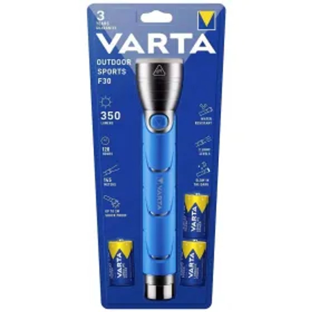 VARTA svítilna LED Outdoor sport F30 310lm 18629 + 3 x baterie R14 (Typ C)