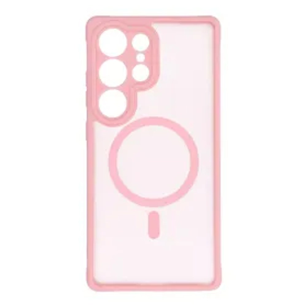 Pouzdro FULL MATTE MAG COVER kompatibilní s MagSafe pro SAMSUNG S25 Ultra jasny różowy
