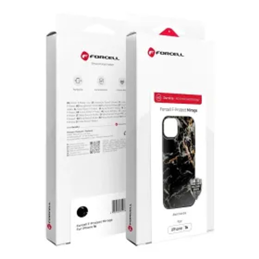 F-PROTECT Mirage, Military Drop-Tested pouzdro kompatibilní s MagSafe pro IPHONE 15 black mramor
