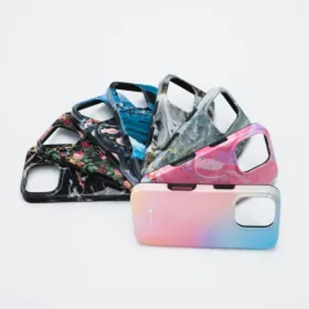 F-PROTECT Mirage, Military Drop-Tested pouzdro kompatibilní s MagSafe pro IPHONE 15 PRO zelený mramor