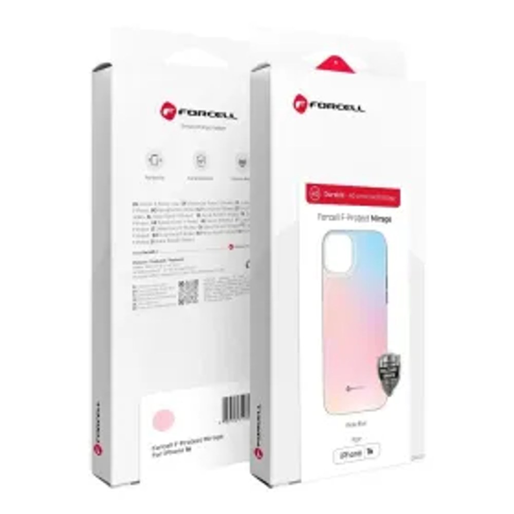 F-PROTECT Mirage, Military Drop-Tested pouzdro kompatibilní s MagSafe pro IPHONE 15 PRO růžově modré