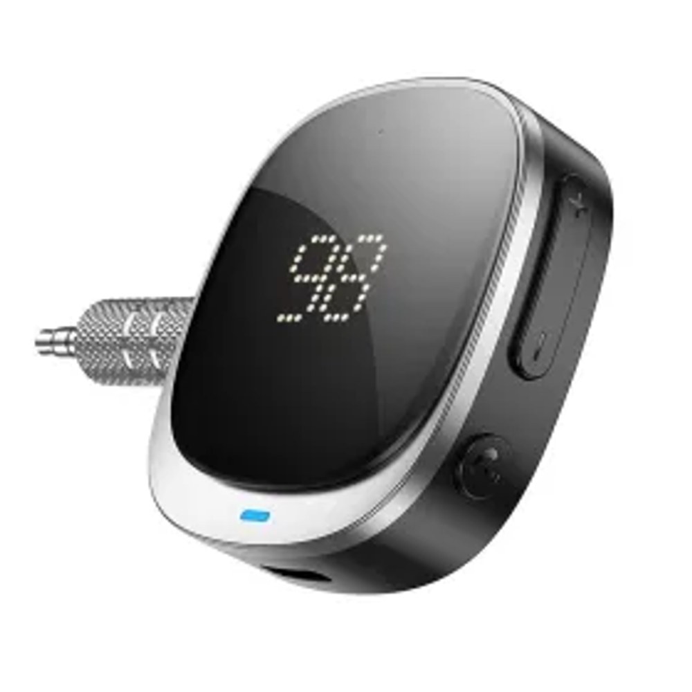 HOCO adaptér AUX BLUETOOTH s displejem E80 black