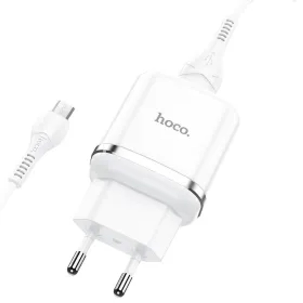 HOCO nabíječka USB 3A QC3.0 Fast Charge Special Single Port s micro kabelem N3 bílý