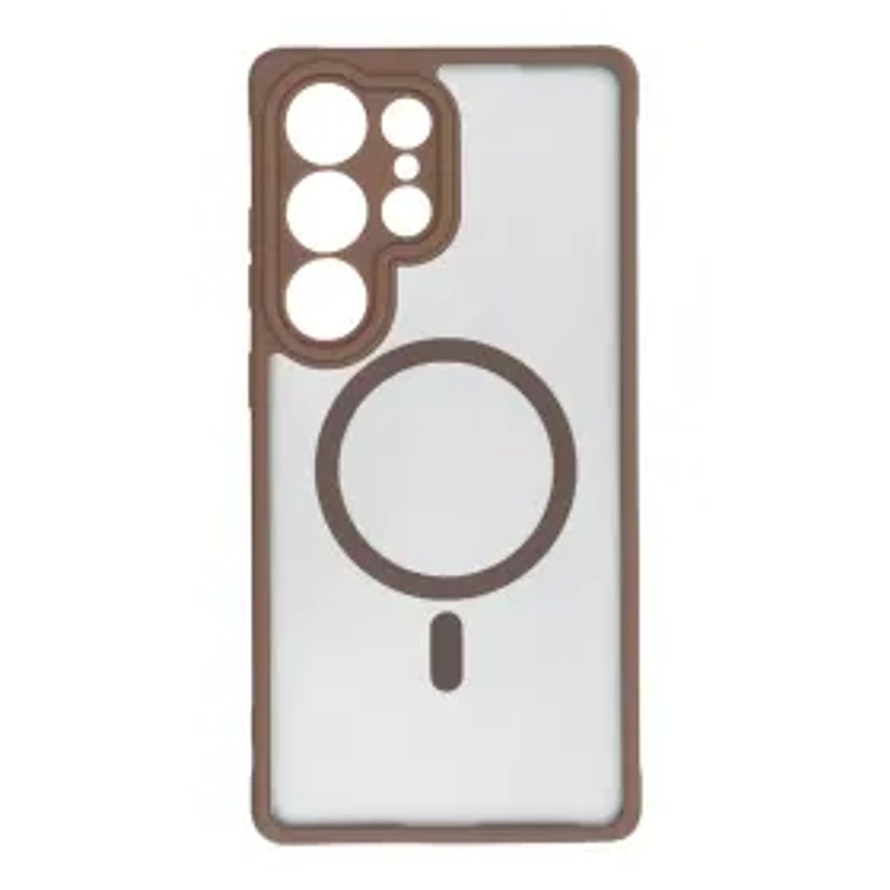 Pouzdro FULL MATTE MAG COVER kompatibilní s MagSafe pro SAMSUNG S25 Plus hnědé