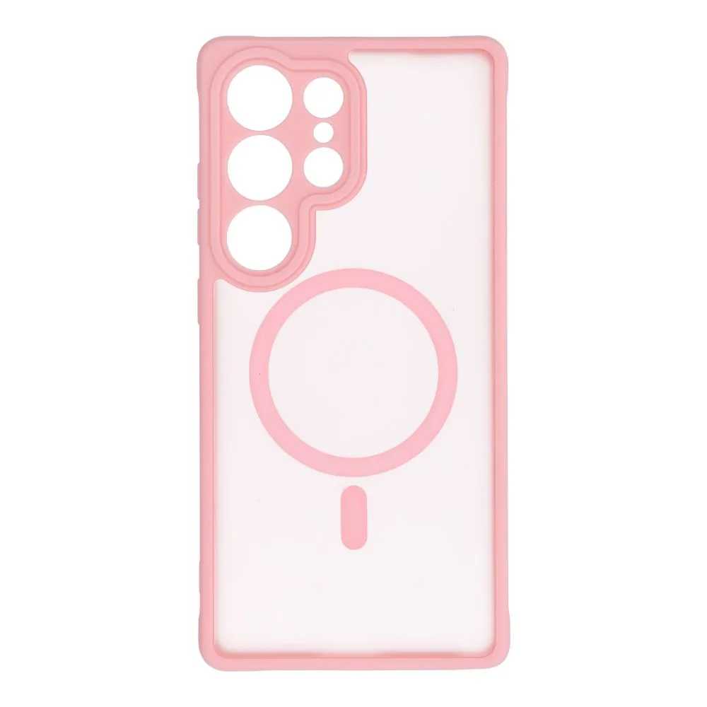 Pouzdro FULL MATTE MAG COVER kompatibilní s MagSafe pro SAMSUNG S24 FE jasny różowy