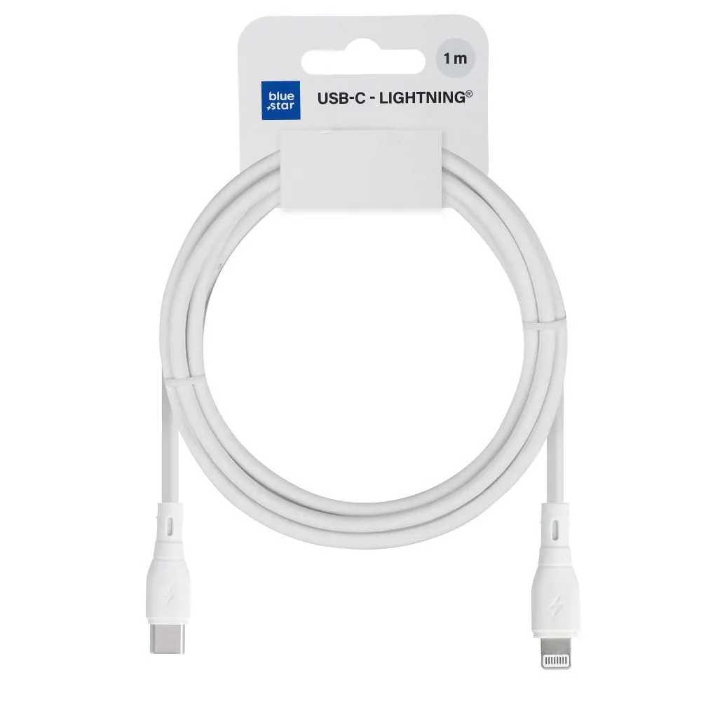 BLUE STAR ECO kabel 2,4A 27W Type C to Lightning PJ72-18-3 1m bílý