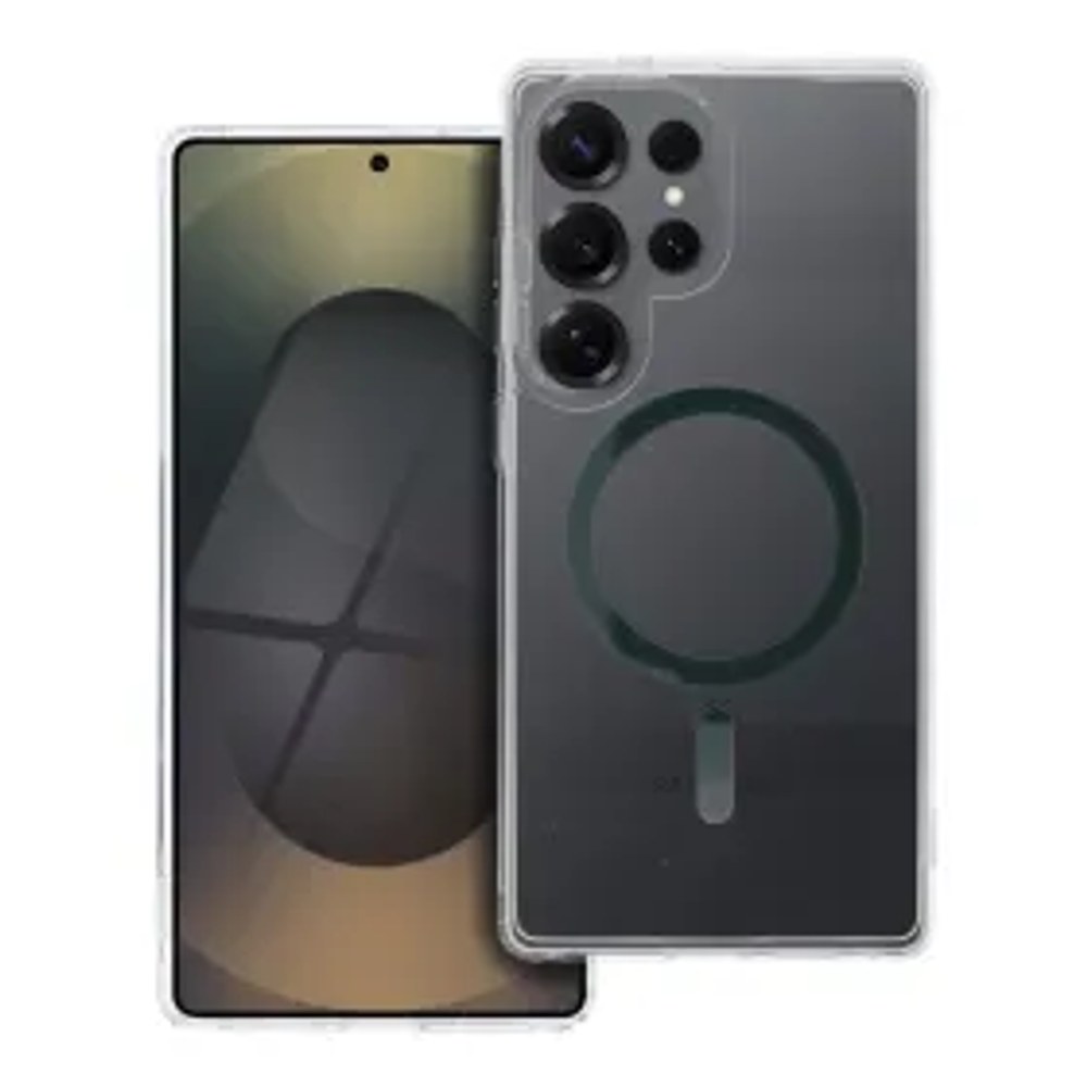 Drop Glue Barevný kroužek Mag Cover kompatibilní s MagSafe pro SAMSUNG S25 ULTRA tmavě zelený