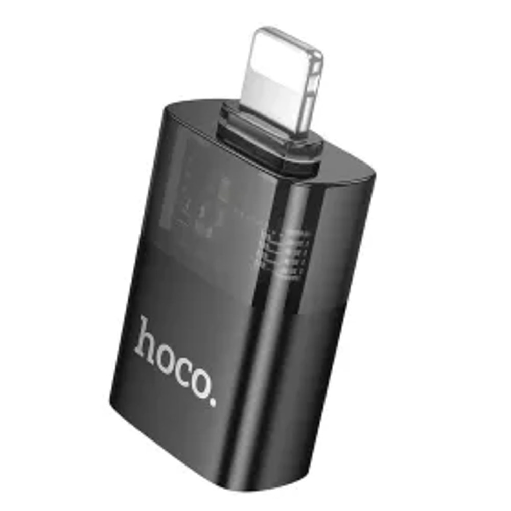 HOCO adaptér OTG Lightning (samec) na USB A (samice) UA36 černý transparentní