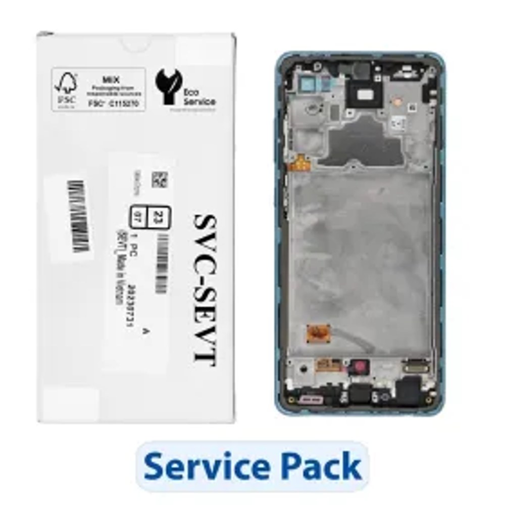 ServicePack LCD displej pro SAMSUNG A72 4G A725F GH82-25460B Blue
