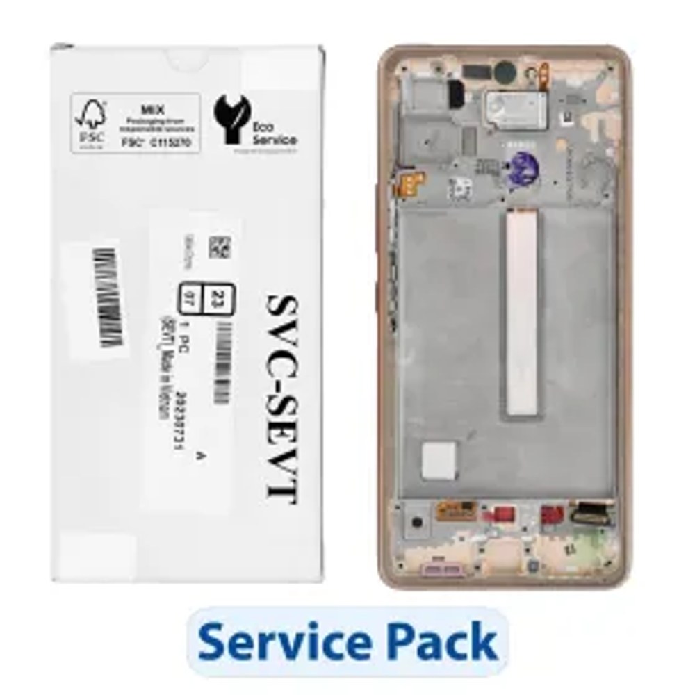 Servisní balení LCD displej SAMSUNG A53 5G A536B GH82-28024D zlatý
