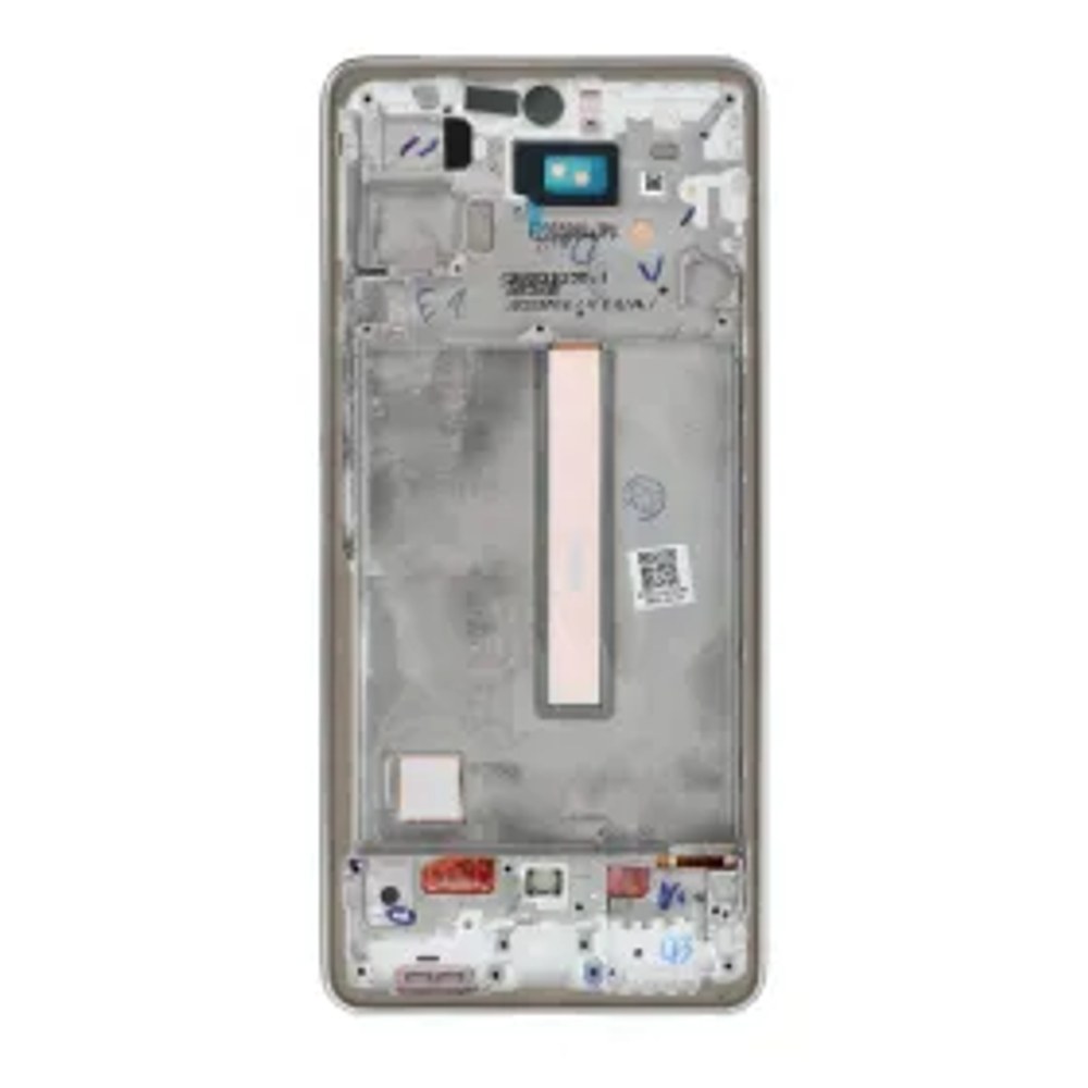 LCD displej pro SAMSUNG A53 A536 HARD OLED s rámečkem stříbrný