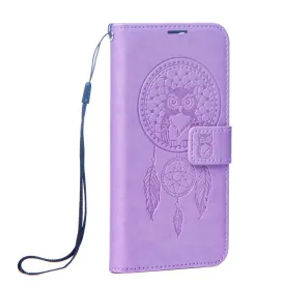 MEZZO Book pouzdro pro XIAOMI Redmi Note 14 4G (GLOBAL - 164,84mm x 78,15mm x 8,16mm) dreamcatcher fialové