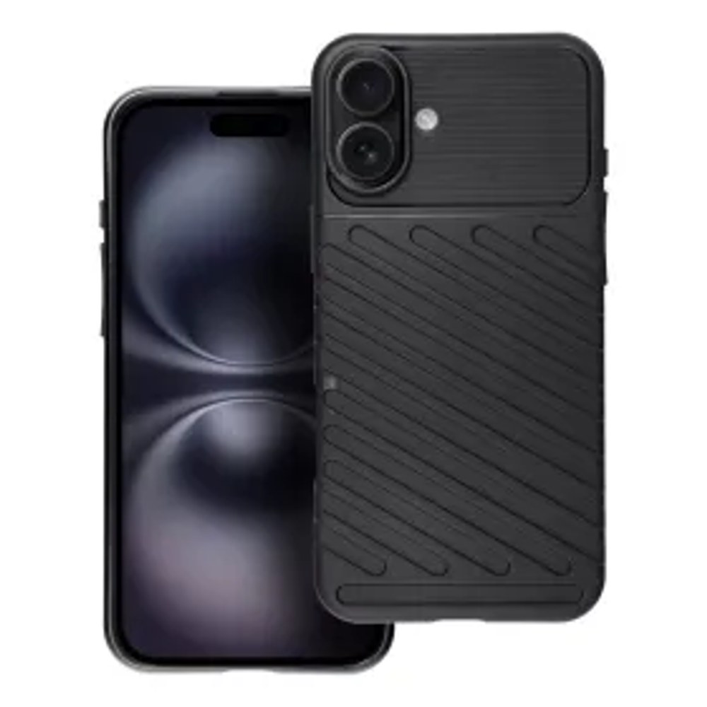 Pouzdro CARBON PREMIUM pro IPHONE 16 Pro černé