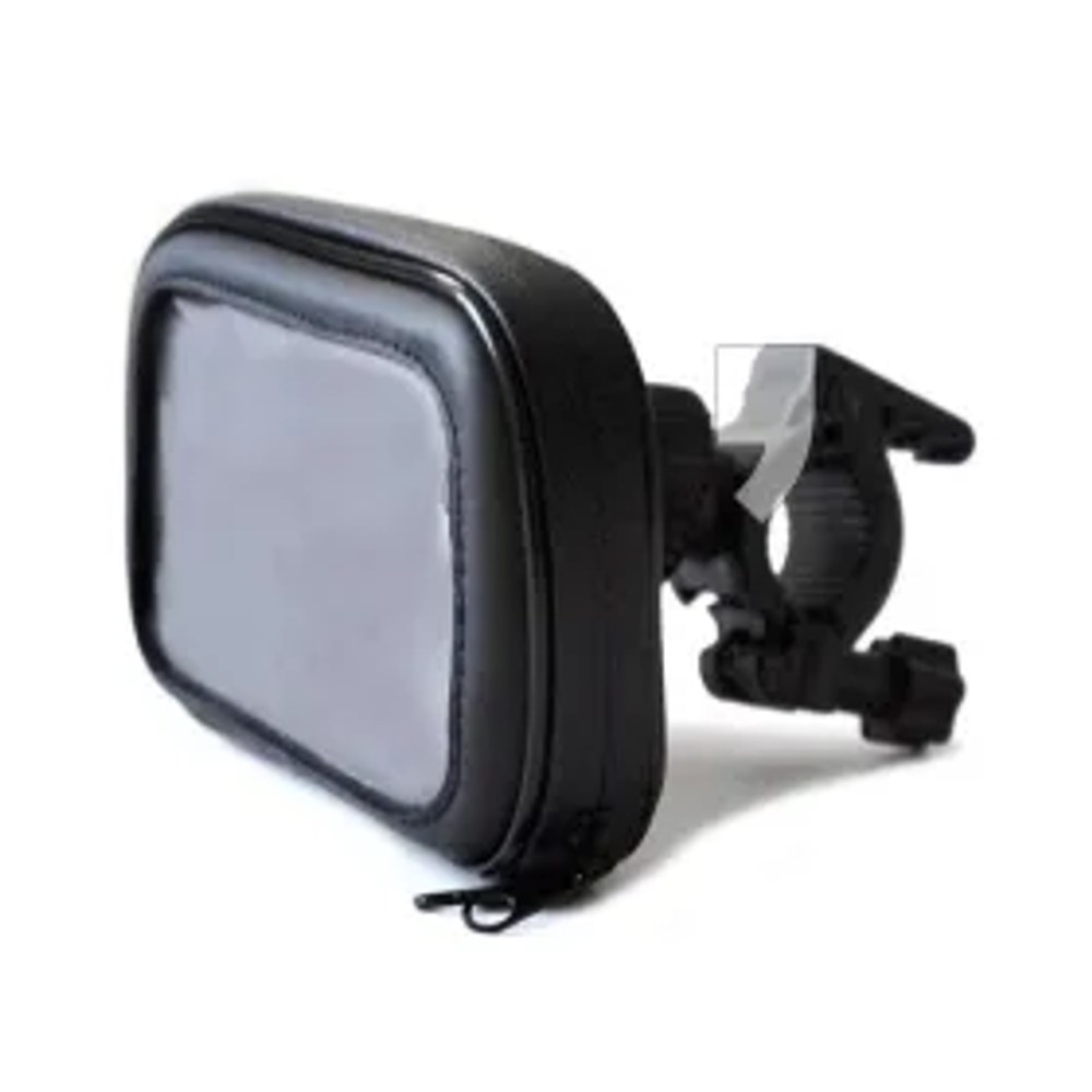 ART kožený držák na kolo na řídítka pro mobilní telefon / GPS / MP4 AX-16 černý