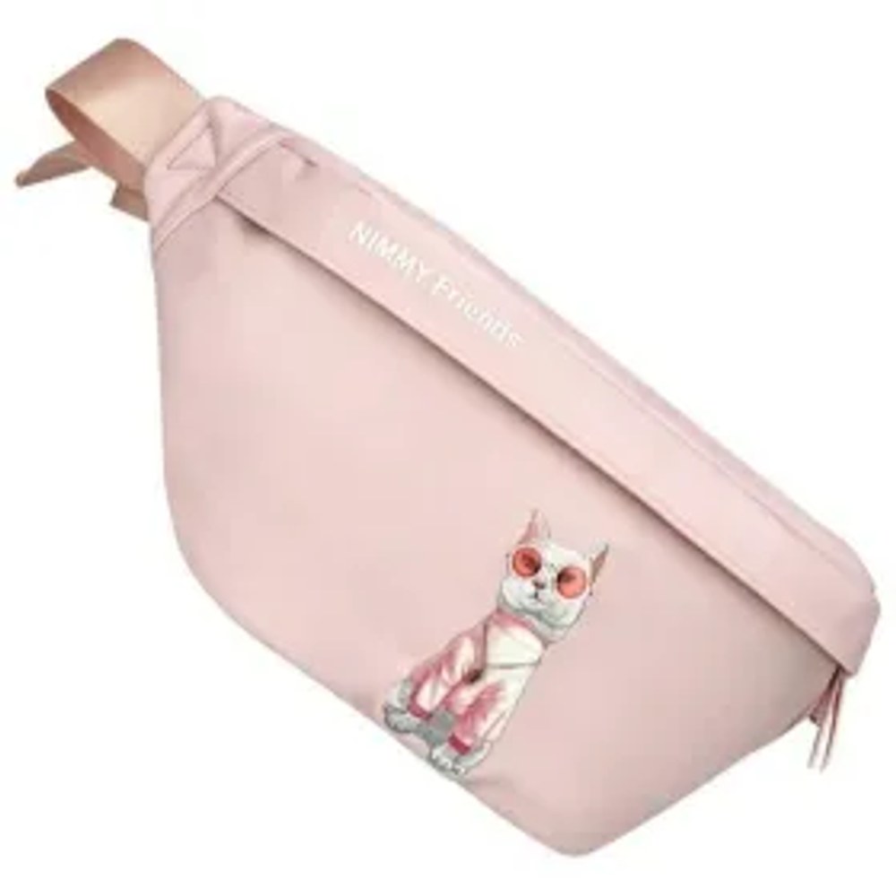 NIMMY crossbody GLASSES COOL CAT růžová