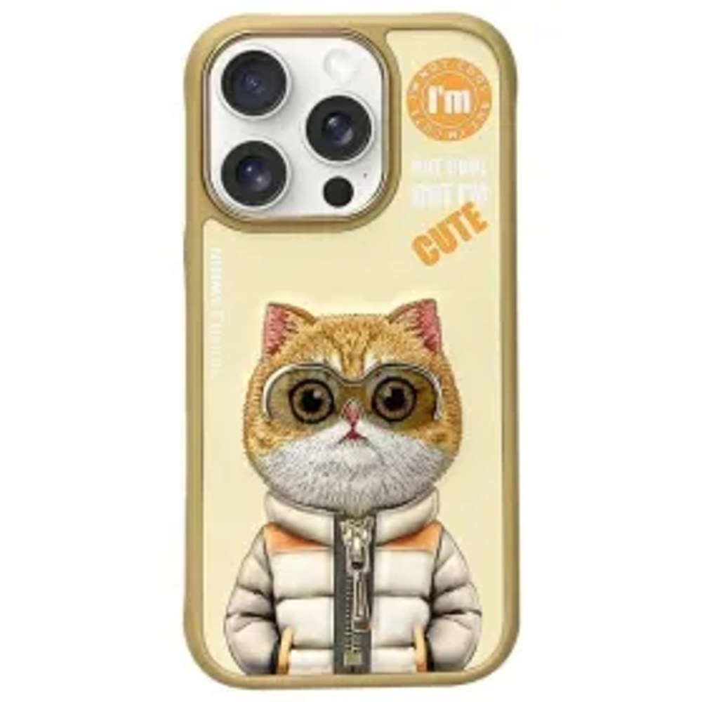 NIMMY pouzdro COOL&CUTE 2.0 Cat pro IPHONE 16 Pro Max khaki