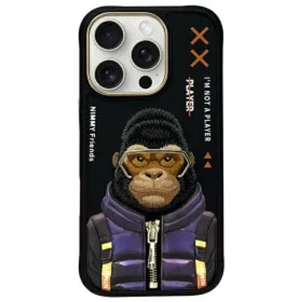 NIMMY pouzdro COOL&CUTE 2.0 Monkey pro IPHONE 16 Pro Max černé