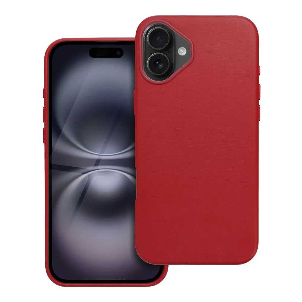 Kožené pouzdro MAG COVER pro IPHONE 16 Plus červené