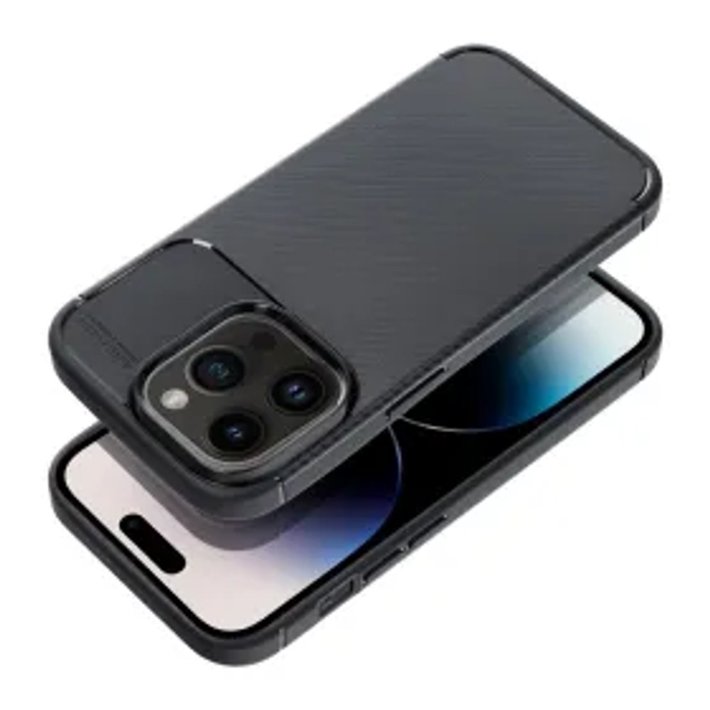 Pouzdro CARBON PREMIUM pro IPHONE 16e (SE 4 2025) černé